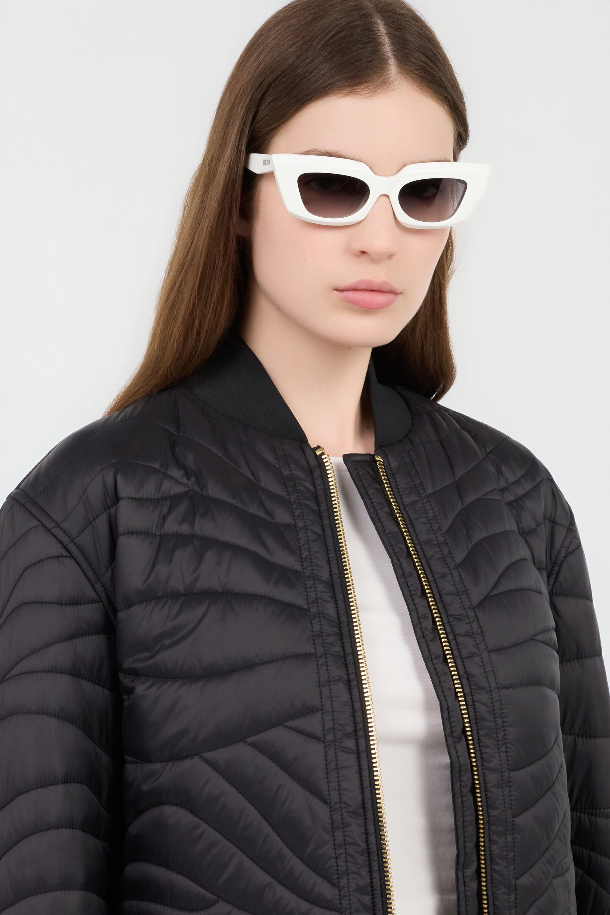 JC Gafas de sol con diseño llamativo en la parte frontal SHINY WHITE SNOW VALD31-ID273