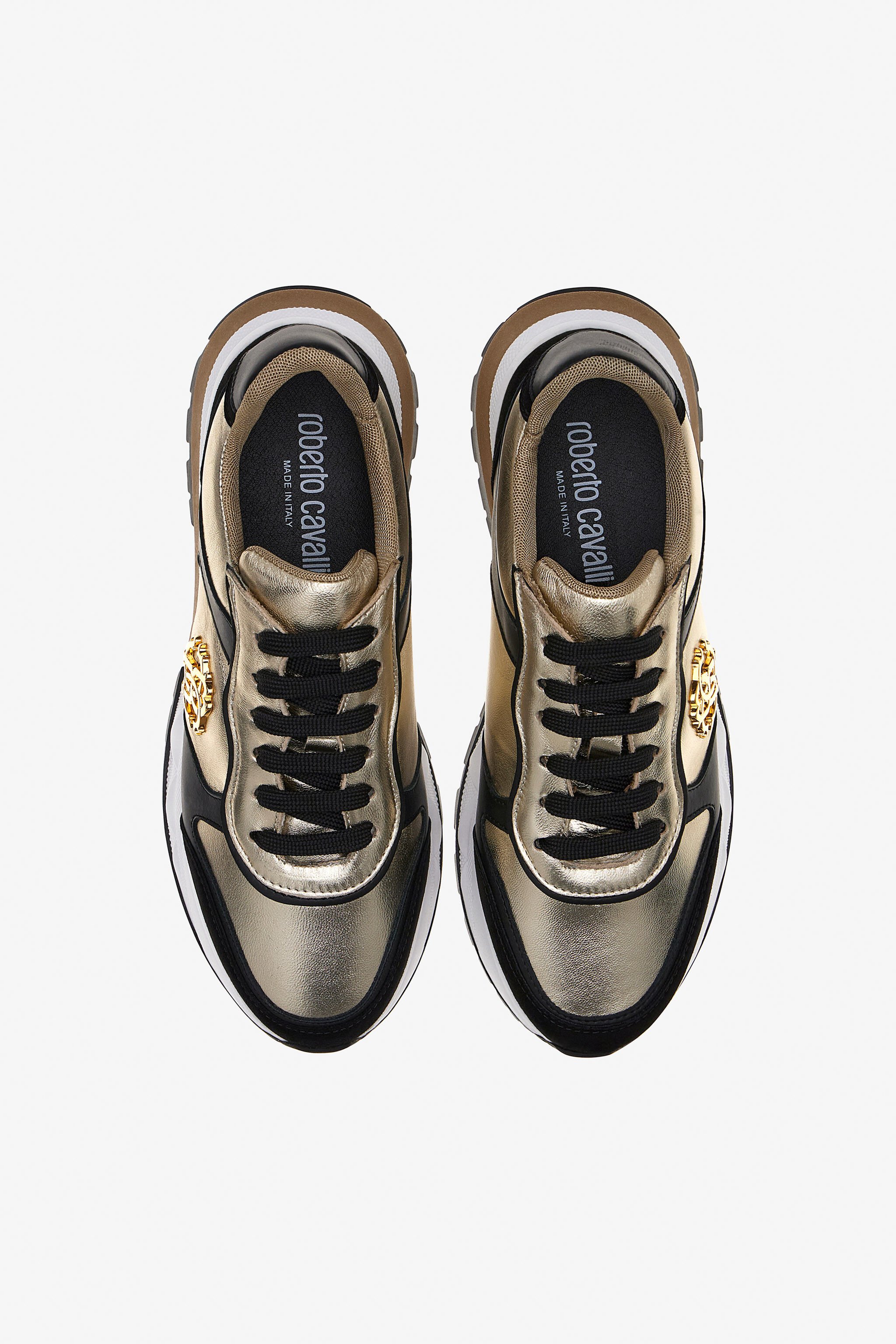 RC RC logo sneakers Negro/Oro NOS00D-PNO01