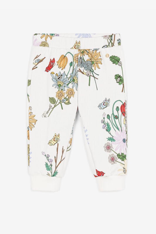 JU Floral-Print Cotton Sweatpants White RJT20J-5OH89