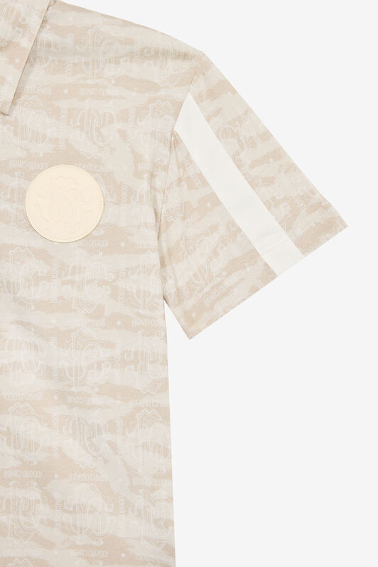 JU Polo Con Stampa Tiger Skin Avorio UJT64D-JFO44