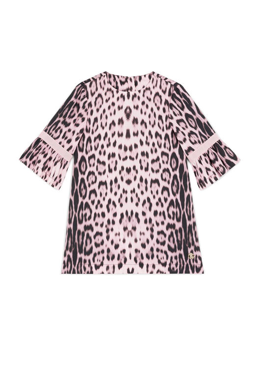 JU Leopard-Print Cotton Dress JU Leopard-Print Cotton Dress ROSE/BLACK KJT161-QRS73