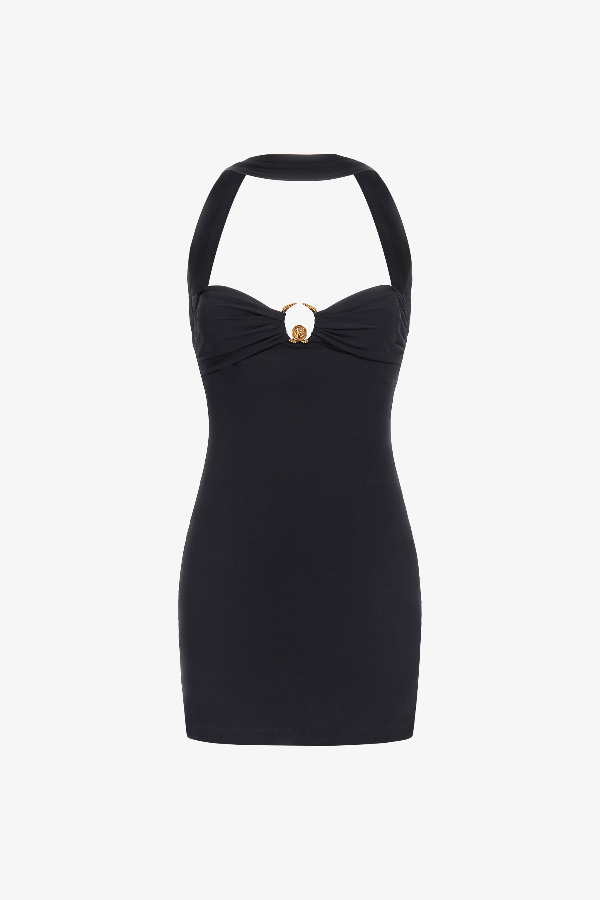 RC Black Dress Mini Halter Neck Noir TKT10H-LL006