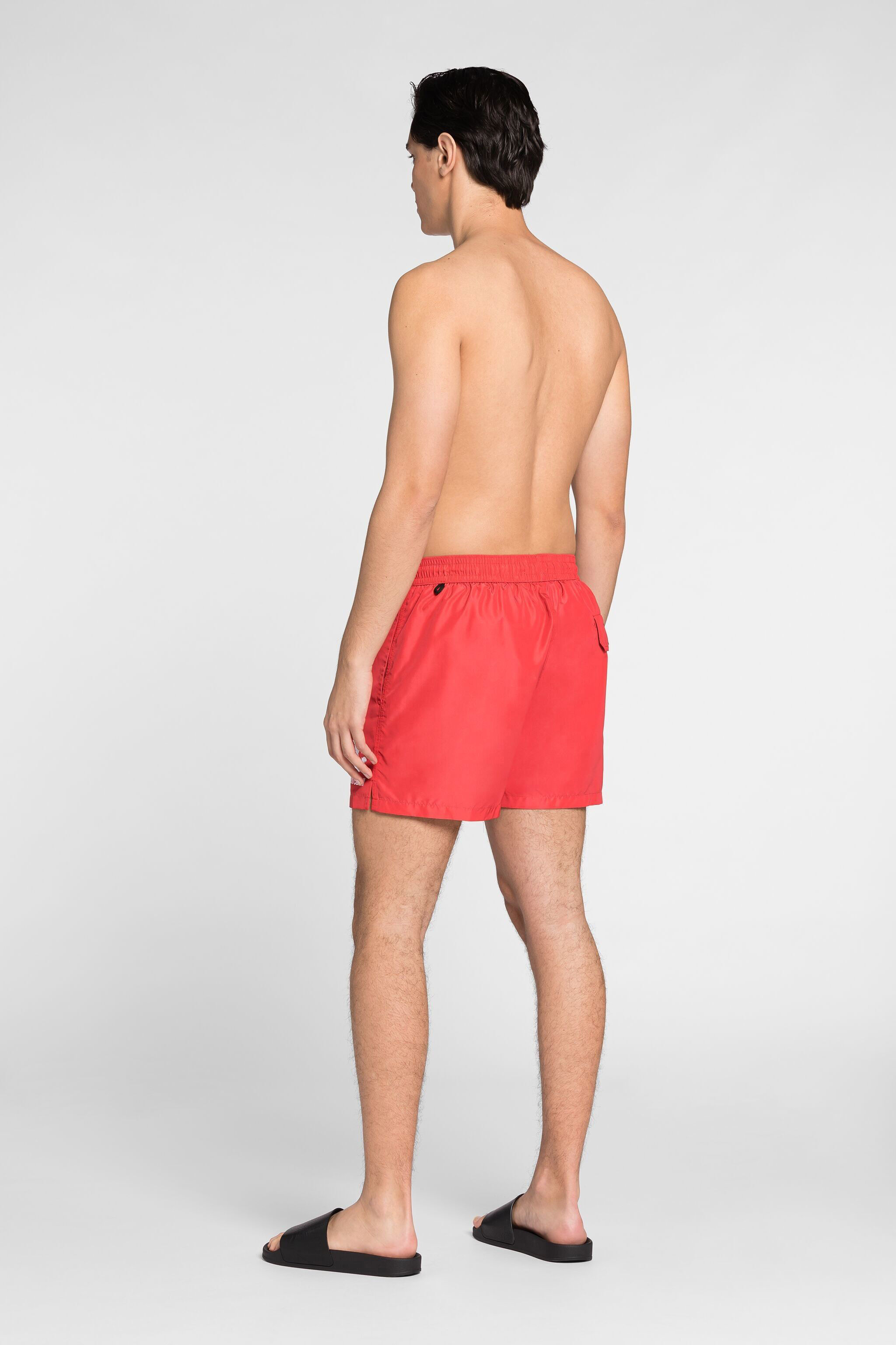 RC RC Monogram-Print Swim Shorts Red JSH00A-SB001