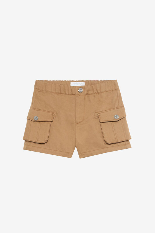 JU Shorts Cargo Nocciola Con Monogram RC JU Shorts Cargo Nocciola Con Monogram RC BEIGE HAZELNUT VJT210-CE035