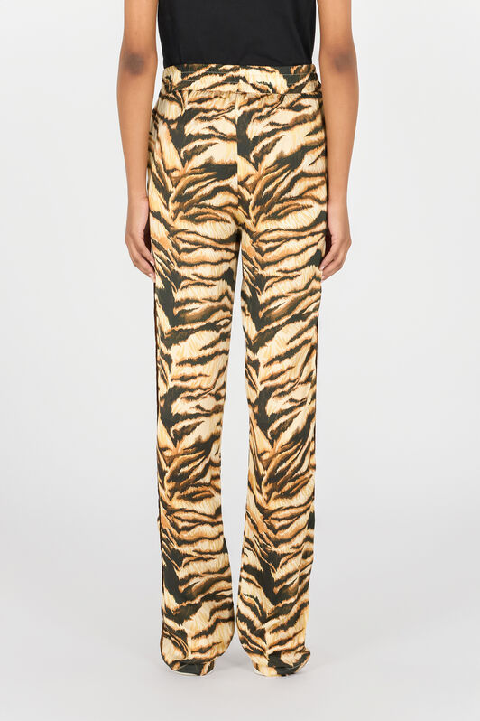RC High-waisted tiger-print trousers Hellbraun RKT210-SZH36