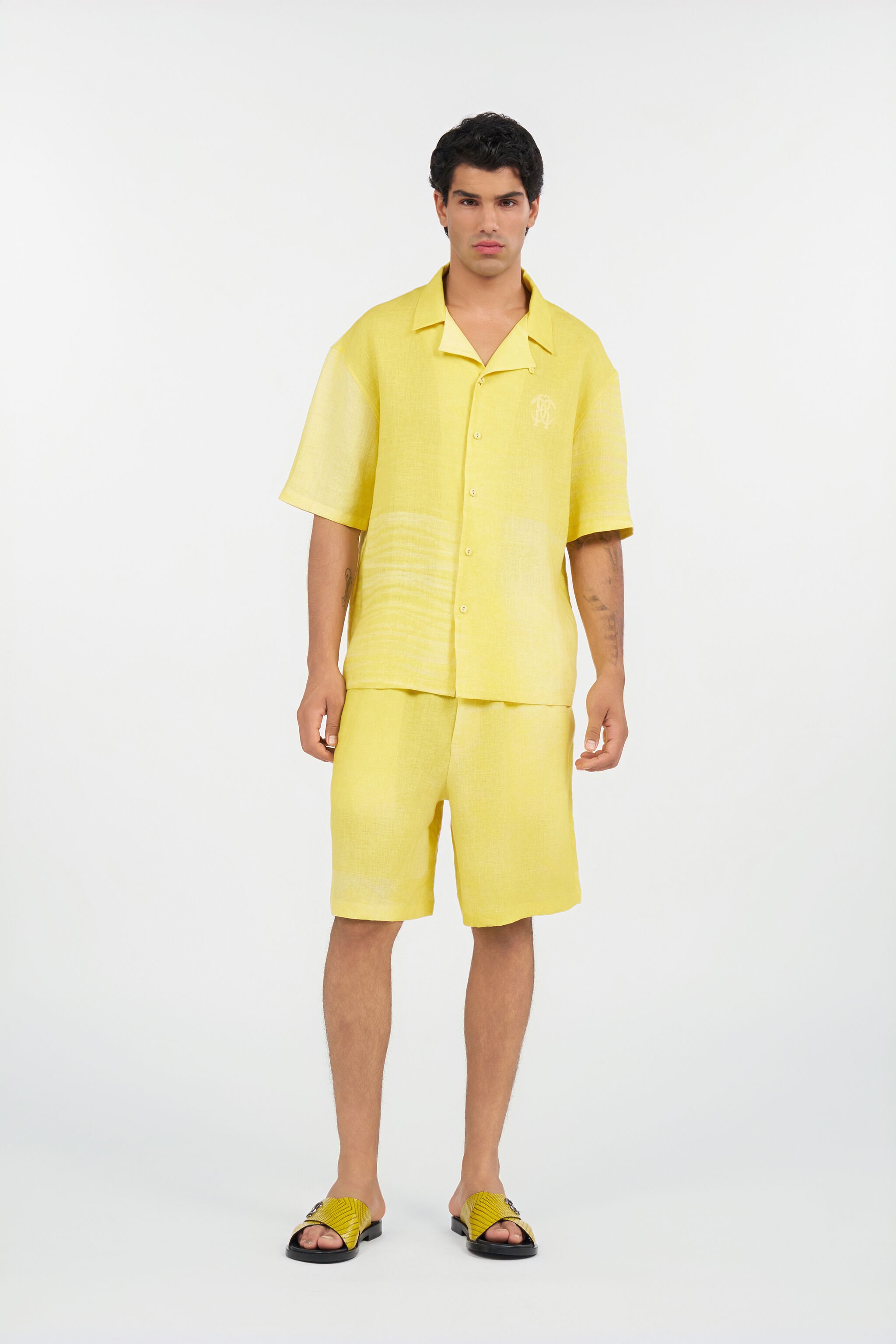 RC Chemise en lin YELLOW WNT760-3HR37