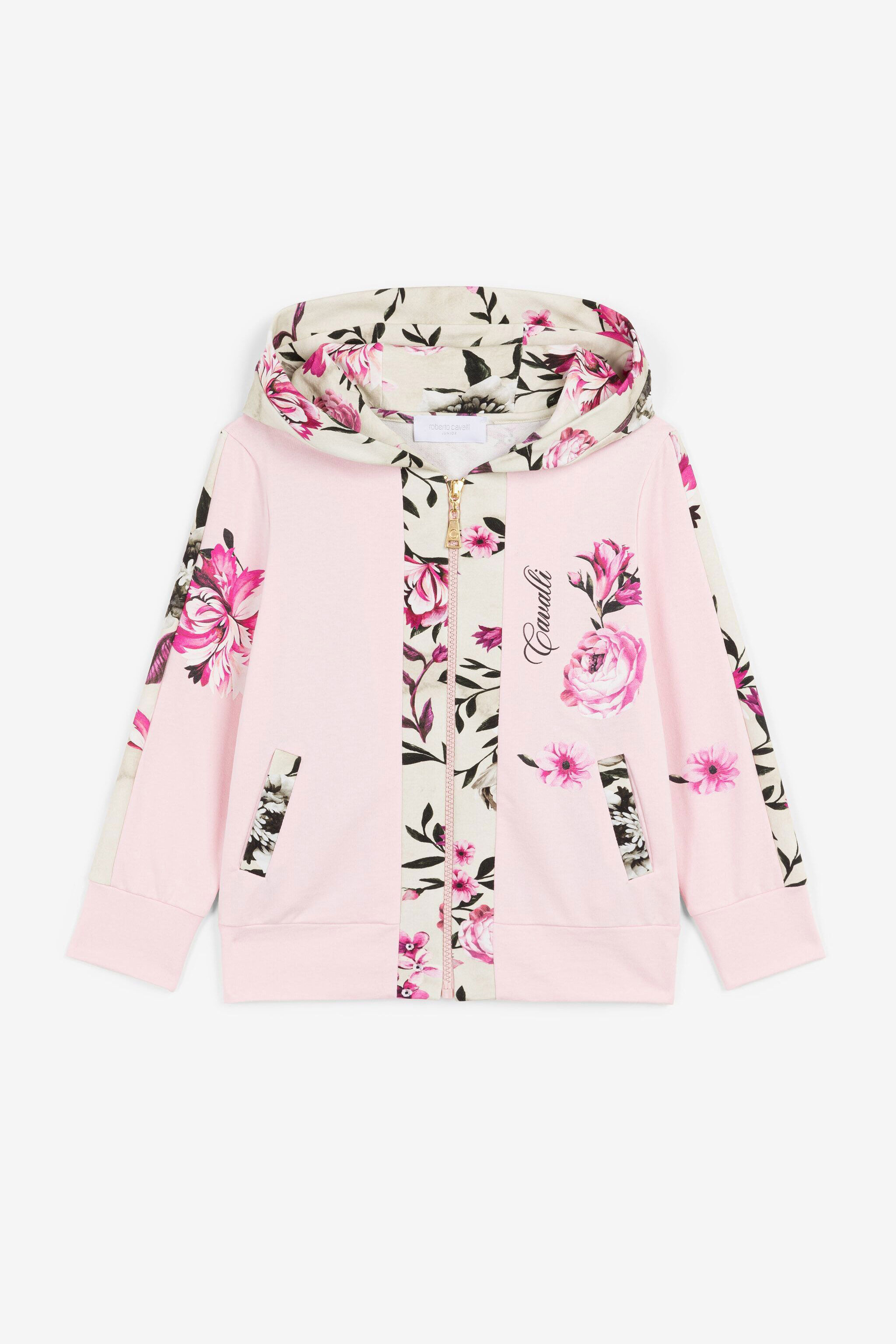 JU Felpa con stampa floreale Rosa OJT967-ISA2J