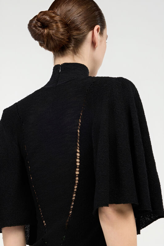 RC Black Wool-Blend Sweater With See-Through Effect RC Black Wool-Blend Sweater With See-Through Effect Black VWM601-MQ060