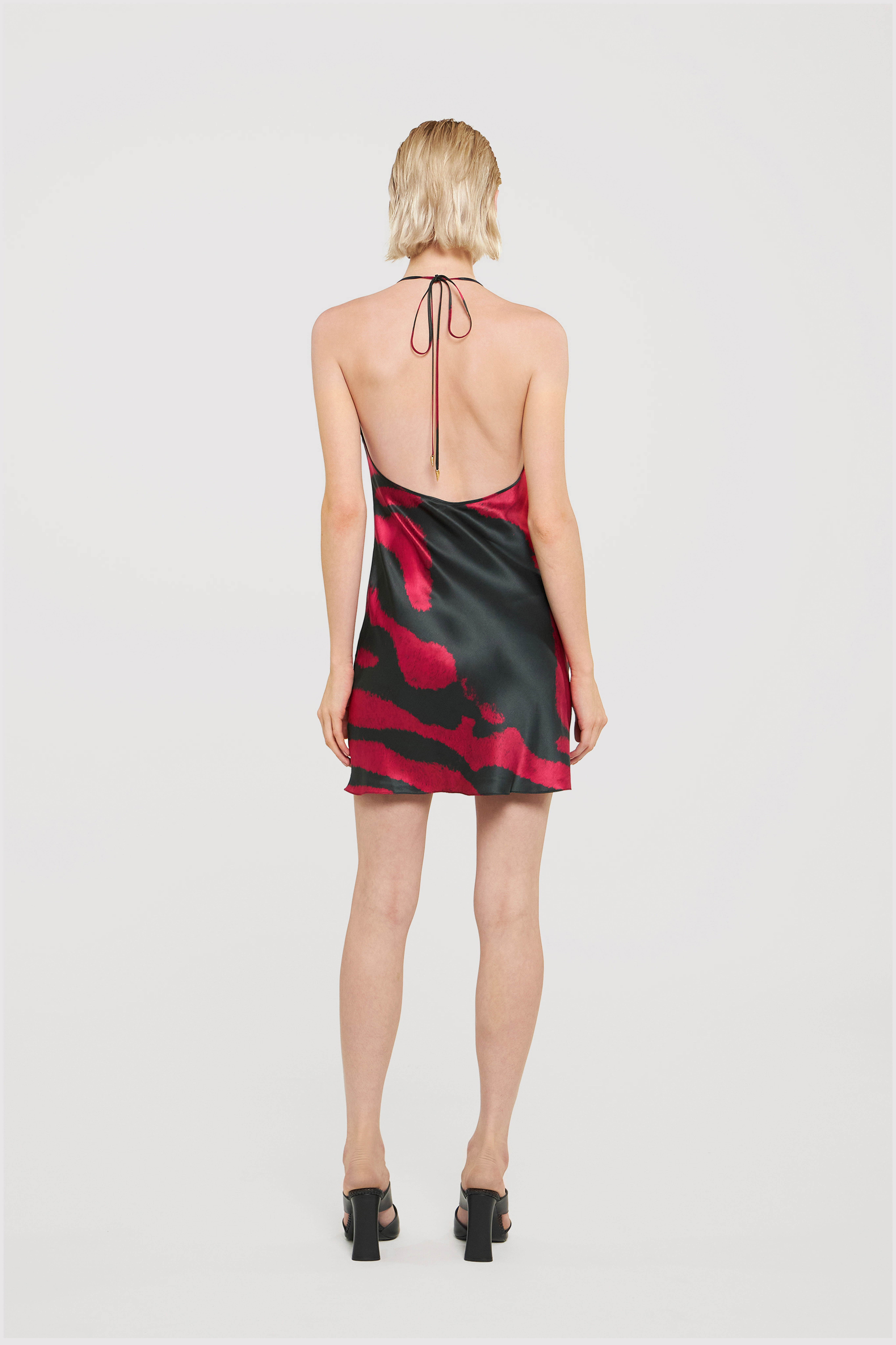 RC Short dress with Zebra Tribute print Red UWT148-RYP26