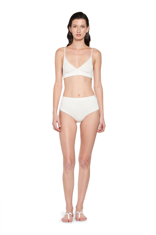 RC Culotte blanche à taille-haute Blanc HWM010-MI001