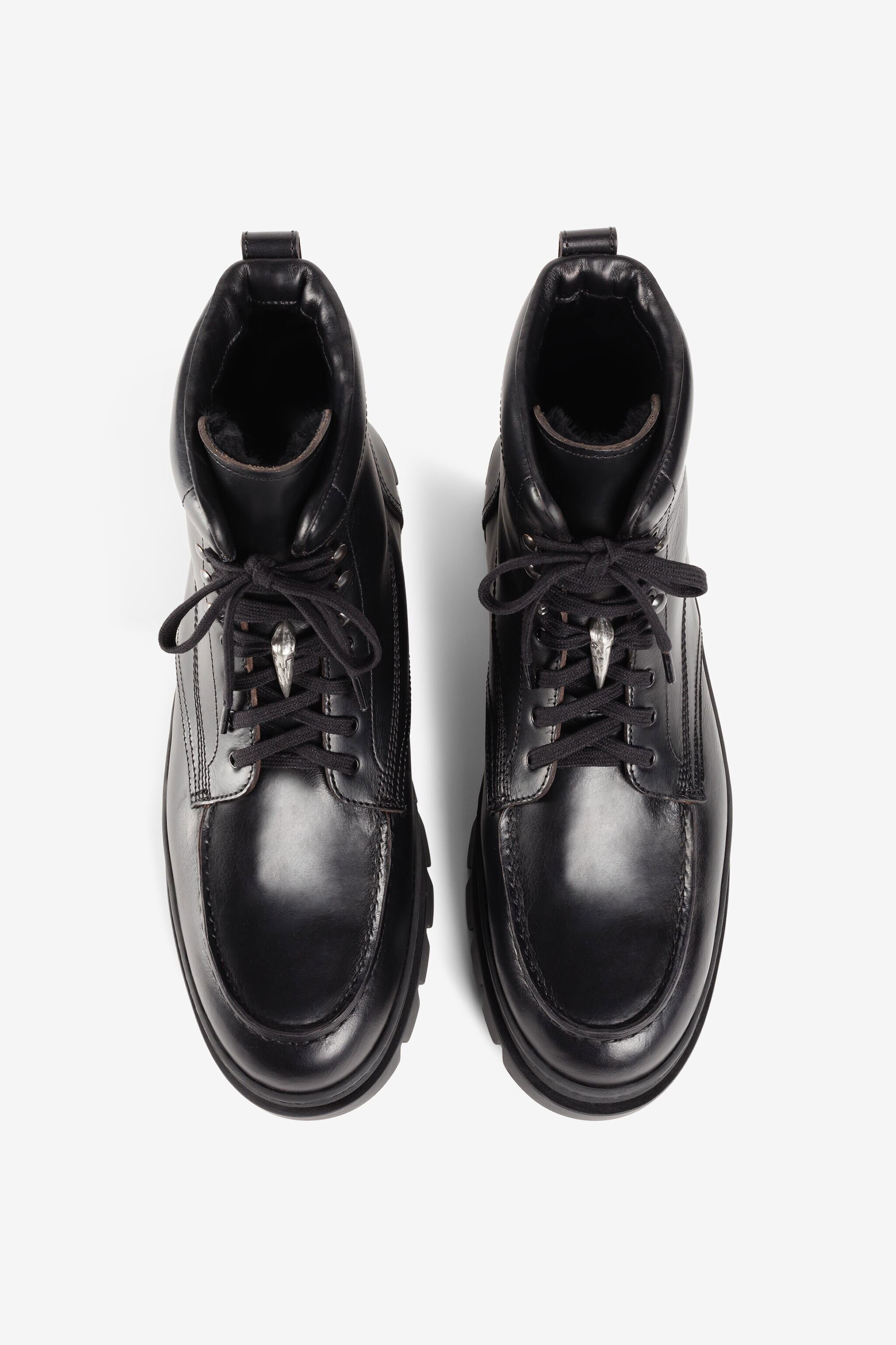 RC Tiger Tooth Leather Boots Black PRS003-PZ099