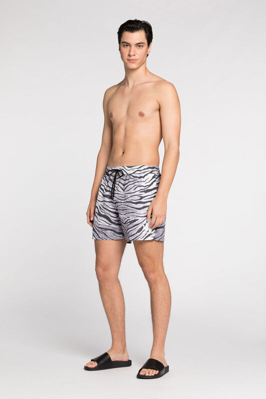 RC Shorts da bagno con stampa Zebra Nero/Bianco JSH00A-7GG66