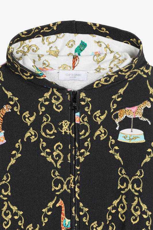 JU Kapuzenjacke mit grafischem Print JU Kapuzenjacke mit grafischem Print Schwarz RJT932-5OG86