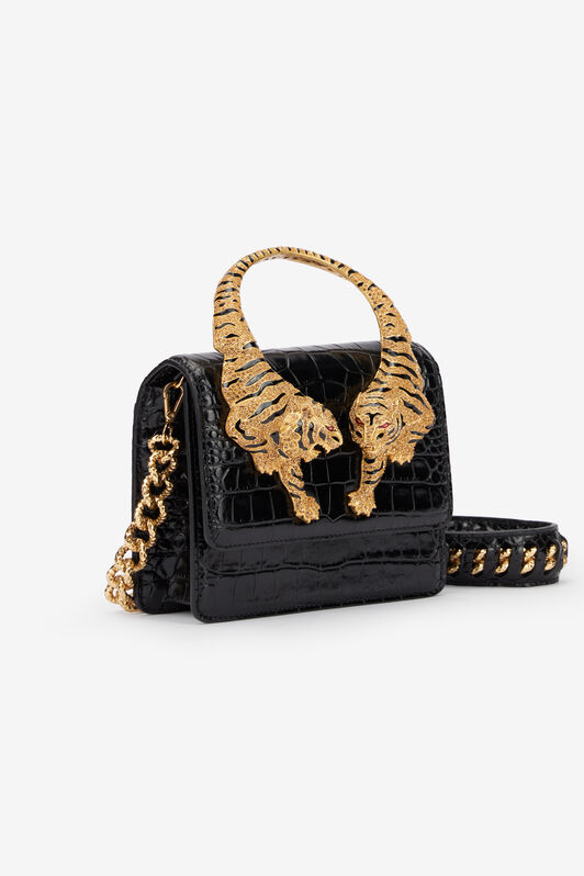 RC Roar Bag piccola con tigri gioiello Nero SKB025-PZ975