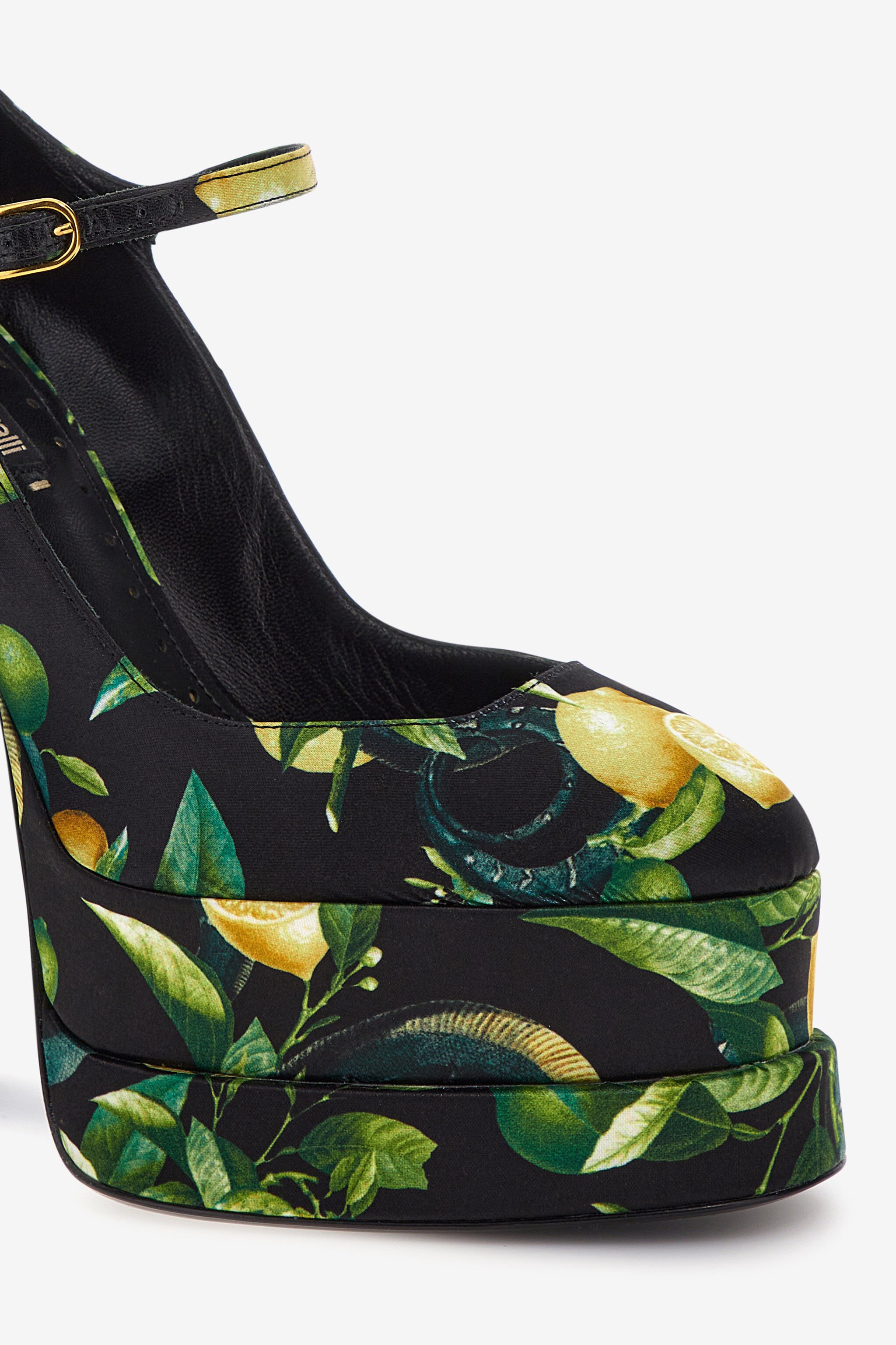 RC Lemon print platform sandals Black SKS006-SE380