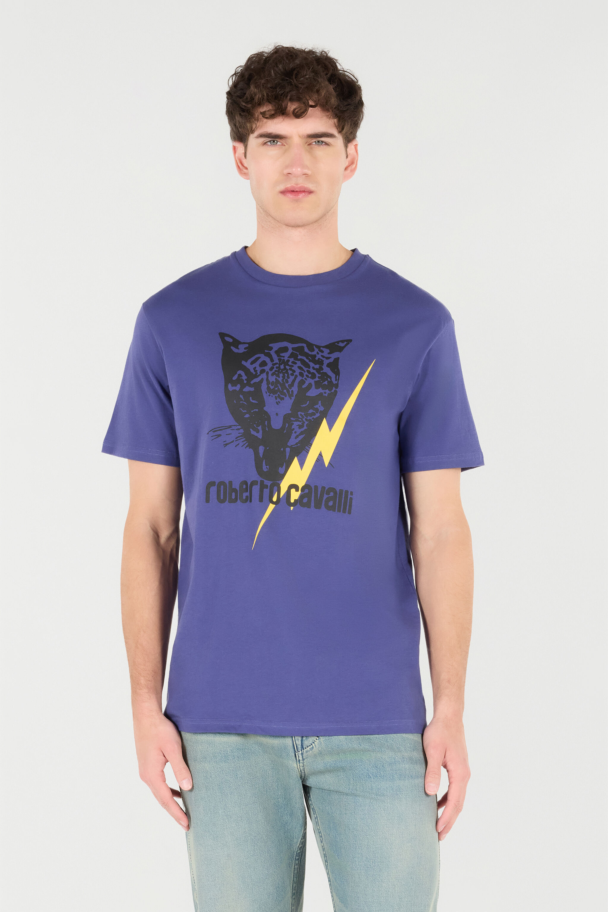 RC T-Shirt Con Fulmine E Giaguaro Navy POT60B-JD060