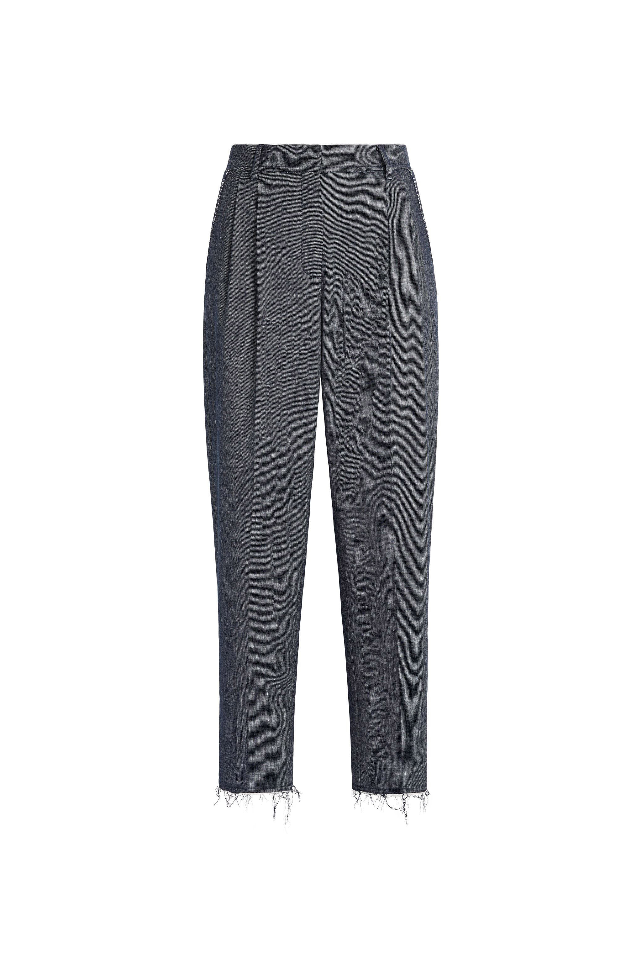 RC Pantaloni cropped effetto denim Blu scuro MQT201-CE048