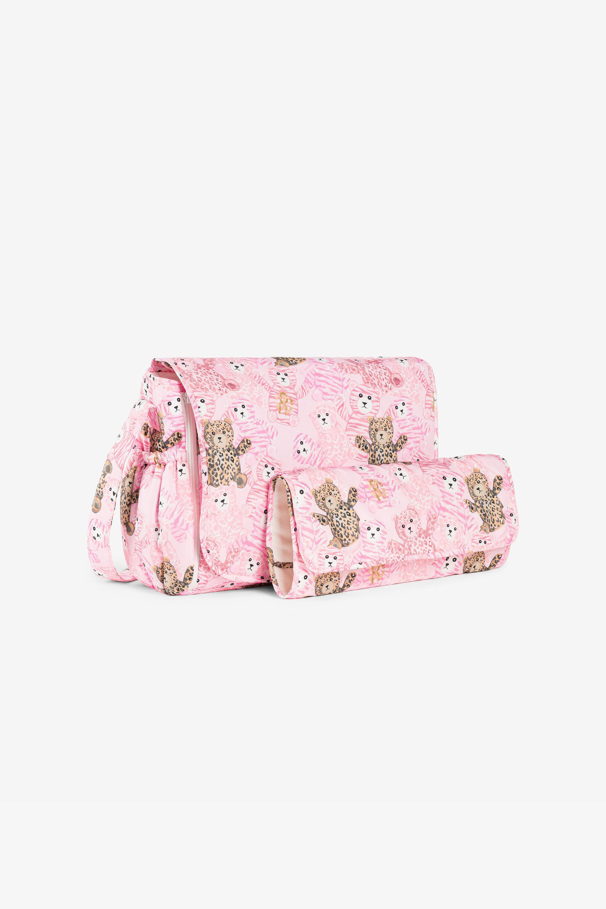 JU Wickeltaschen-Set mit Teddy-Print Rosa RJT816-5RG79