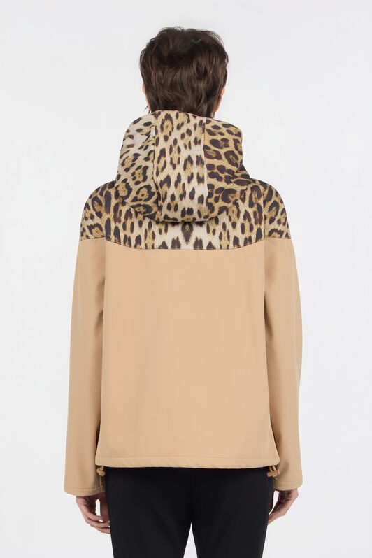 CL Blouson Bomber à Capuche en Imprimé Léopard CL Blouson Bomber à Capuche en Imprimé Léopard Gold/Natural RXT40J-SB001