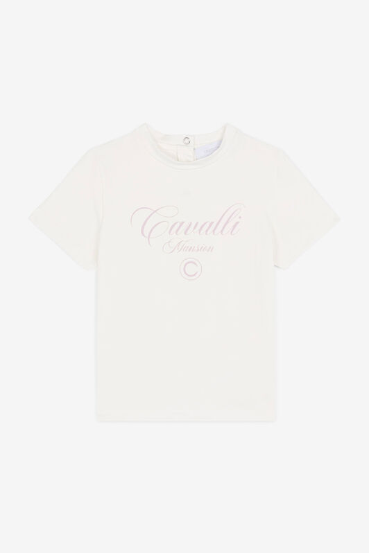 JU Logo-Print T-Shirt White OJT605-ISA2J