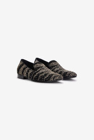 ${brand} Animal-Print Loafers With Rhinestones ${colorDescription} ${masterID}