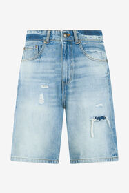 JC Blue Denim Bermuda Shorts INDIGO WFT025-WF052