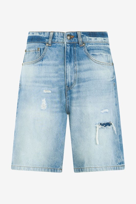 JC Blue Denim Bermuda Shorts INDIGO WFT025-WF052