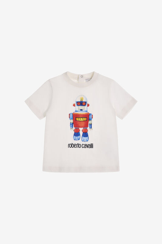 JU T-shirt with Robot print White SJT612-JD001