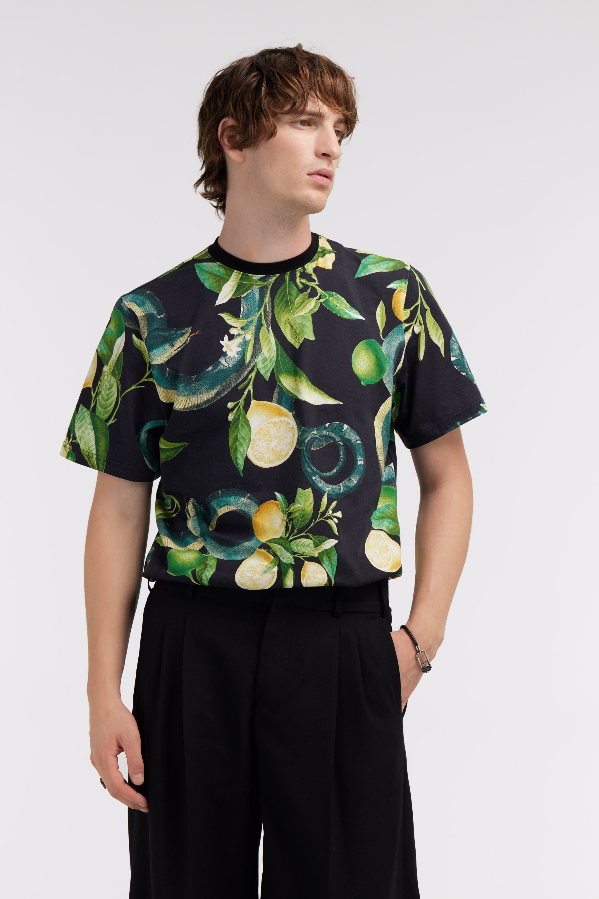 RC Lemon print t-shirt Black SRT61H-3PH90
