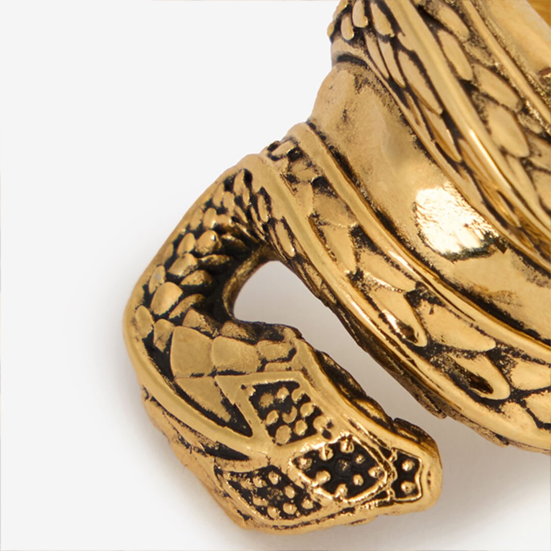 RC Gold Serpentine Ring OLD GOLD WKG011-AM001