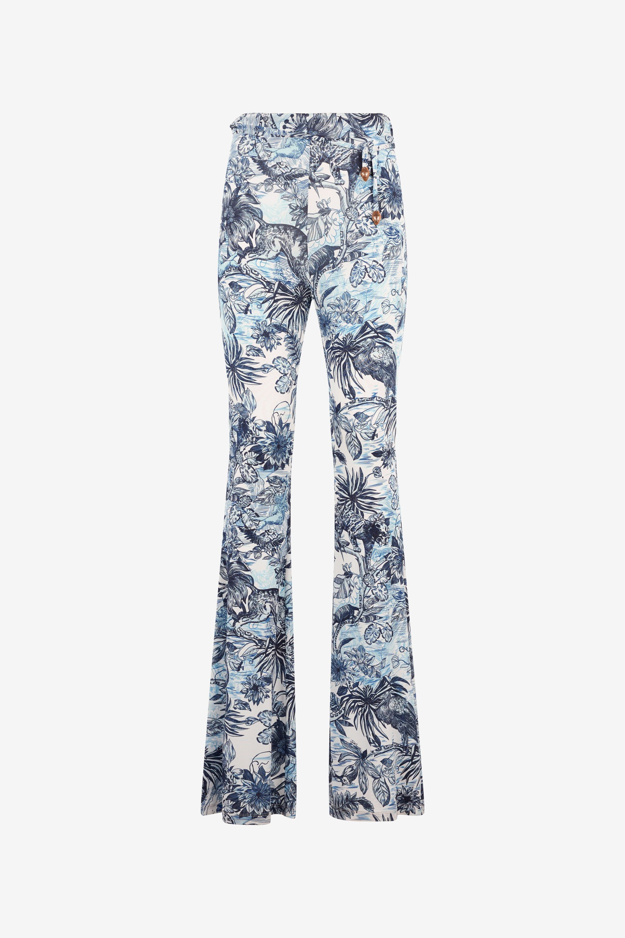 JC Pantalon Évasé Avec Imprimé Sur Toute La Surface Bleu clair UFT086-UF125
