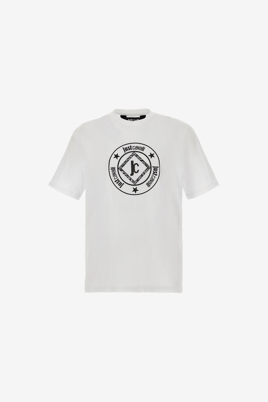 JC Just Cavalli Logo T-Shirt White RRT937-RR199