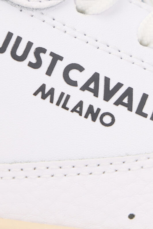 JC Baskets Blanches En Cuir Avec Empiècements Beiges WHITE UFS023-UF298