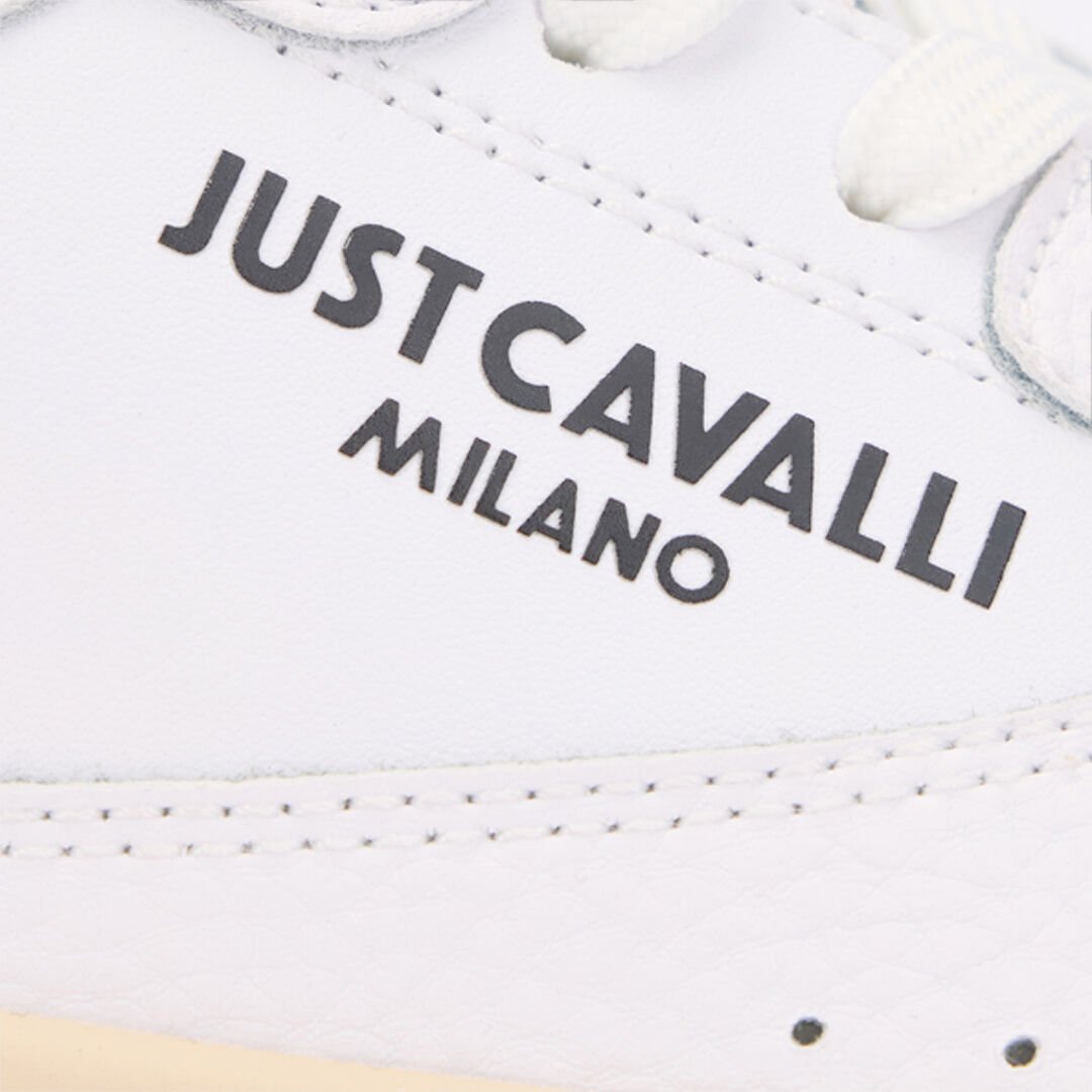 JC Baskets Blanches En Cuir Avec Empiècements Beiges WHITE UFS023-UF298