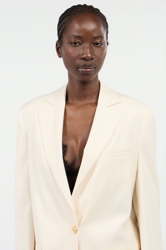 JC Blazer Crema Con Dettaglio Logo OFF WHITE UFT194-UF260