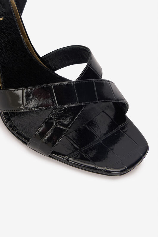 RC Sandals with Straps and Chunky Heel Schwarz VKS026-PZ579