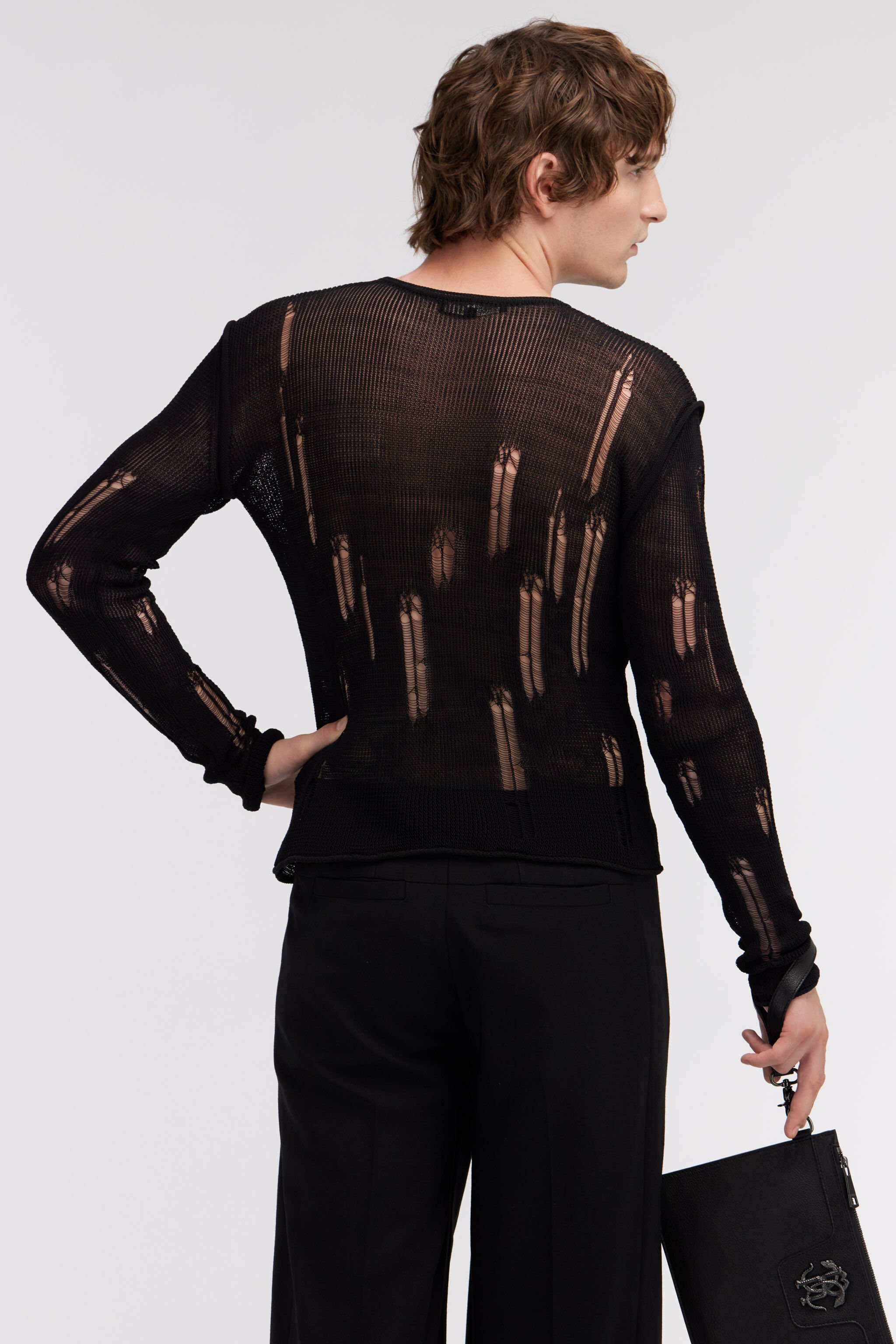 RC Knitwear with long sleeve Negro SRM611-MA016
