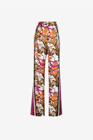 ${brand} Pantaloni in seta con stampa animalier ${colorDescription} ${masterID}