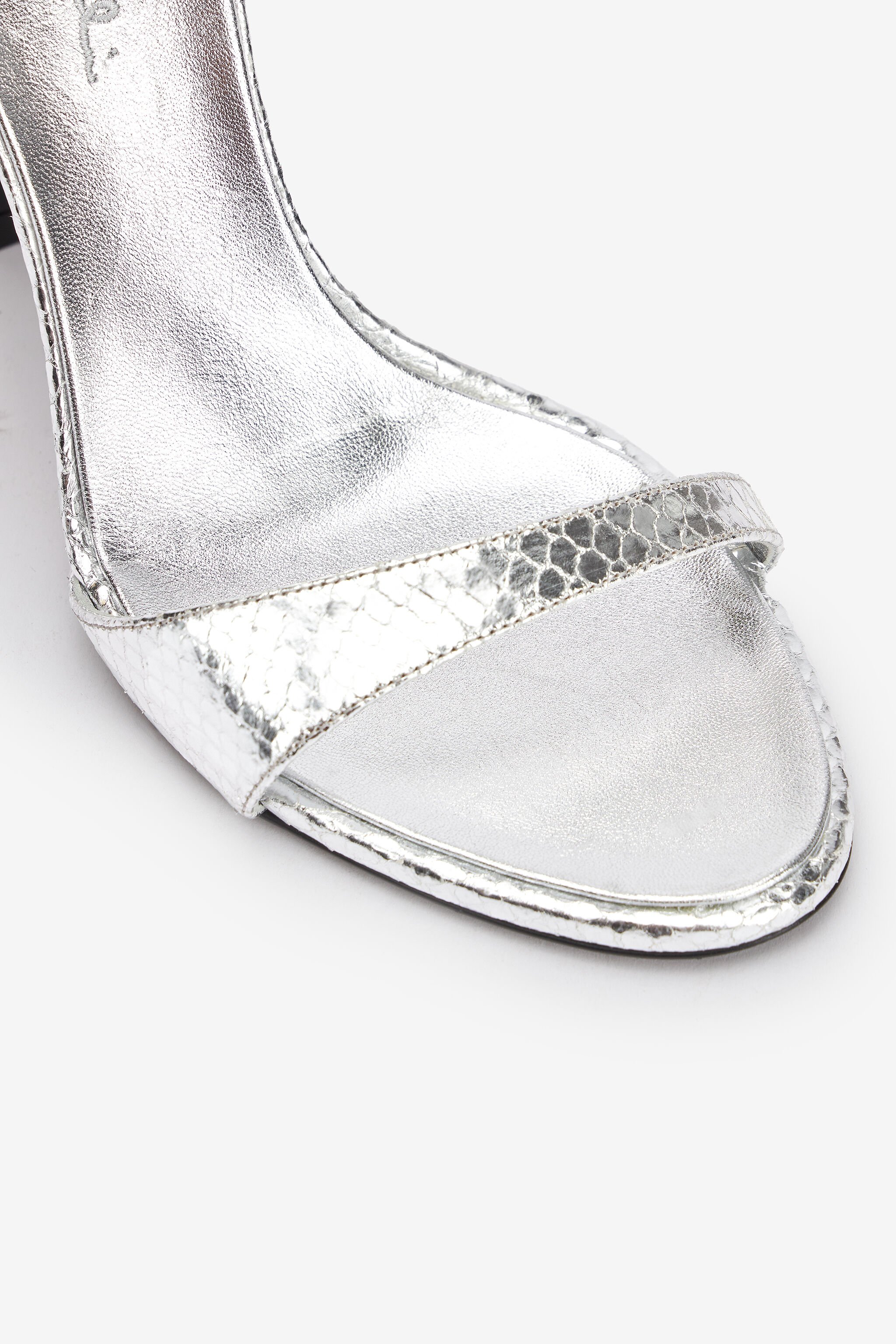 RC Metallic sandals with heels and tigers Silver UKS030-PZ579
