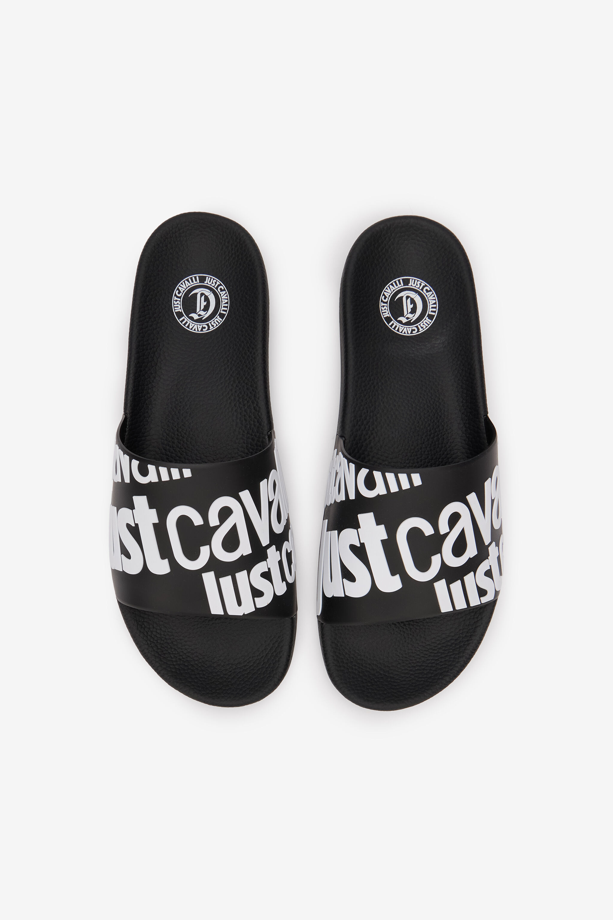 JC Schwarze Slide Sandalen BLACK/WHITE SFS070-SF317