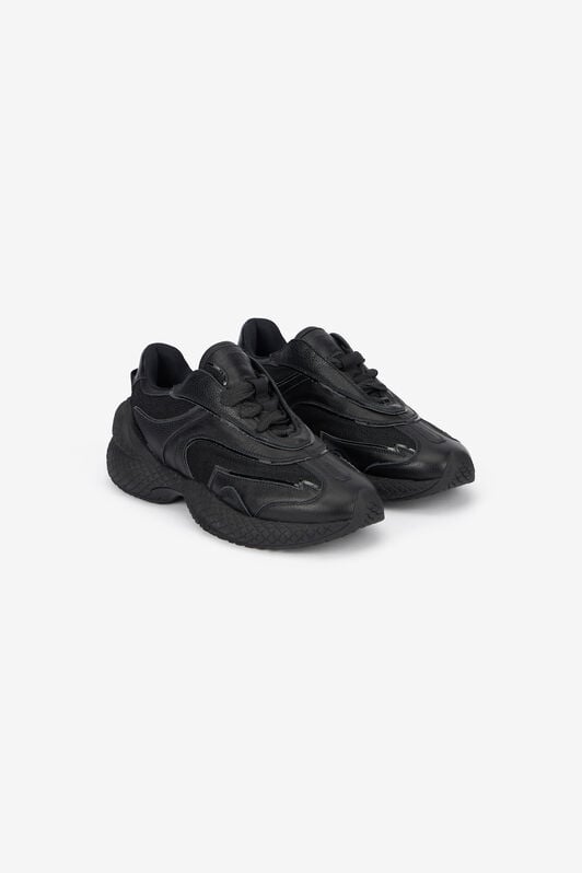 RC Black Lace-Up Low Sneakers RC Black Lace-Up Low Sneakers Black VQS201-PZS68
