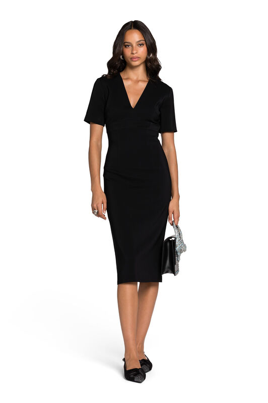 RC V-Neck Dress Nero KOT10A-KZ001