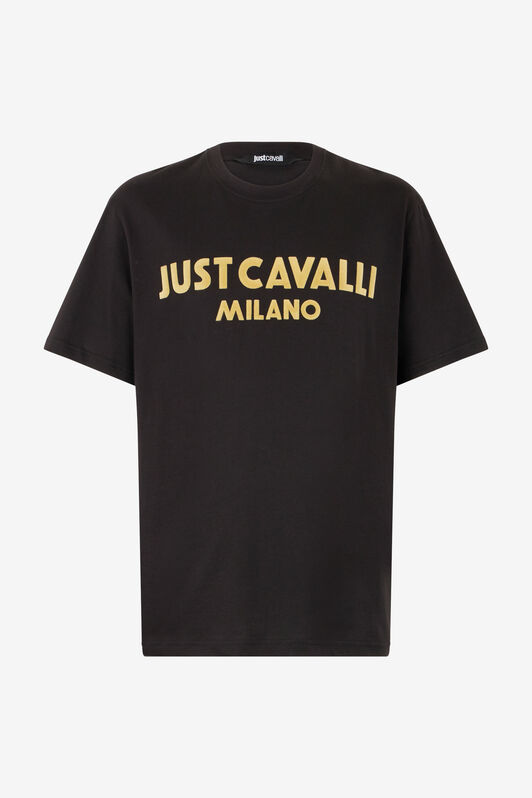 JC T-Shirt With Flocked Logo BLACK UFT058-UF078