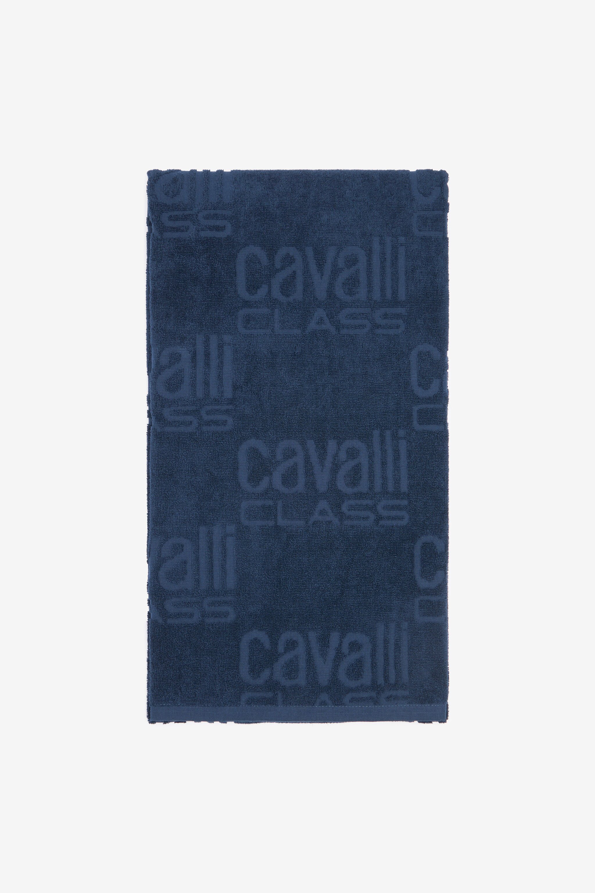 CL Beach towel with all-over Cavalli Class logo  QXH01I-RXL03