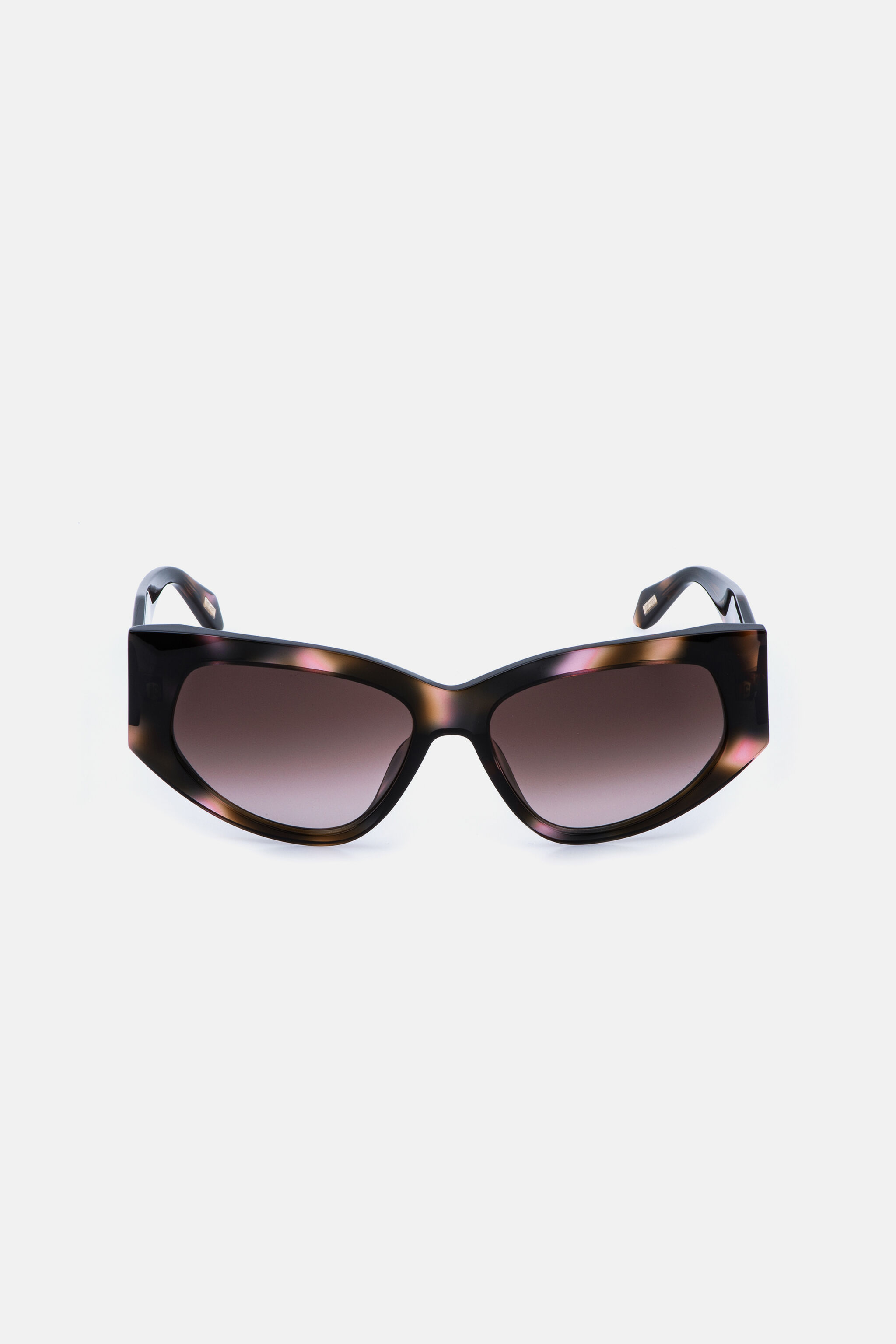JC Sunglasses with  bold cat-eye frame BROWN/PINK HAVANA VALD16-ID256