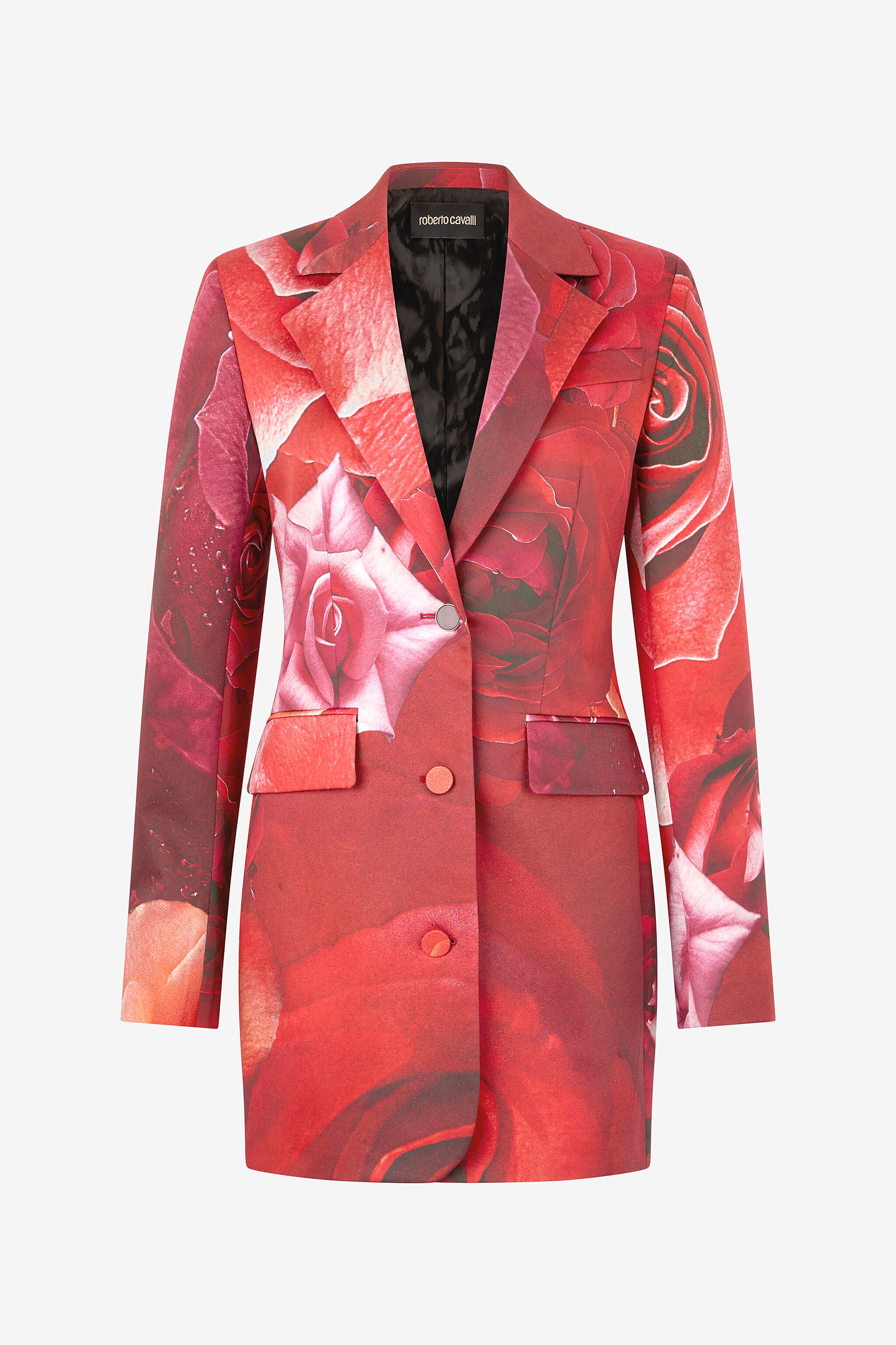 RC Long Blazer With Rose Print Red UKT408-7MN48