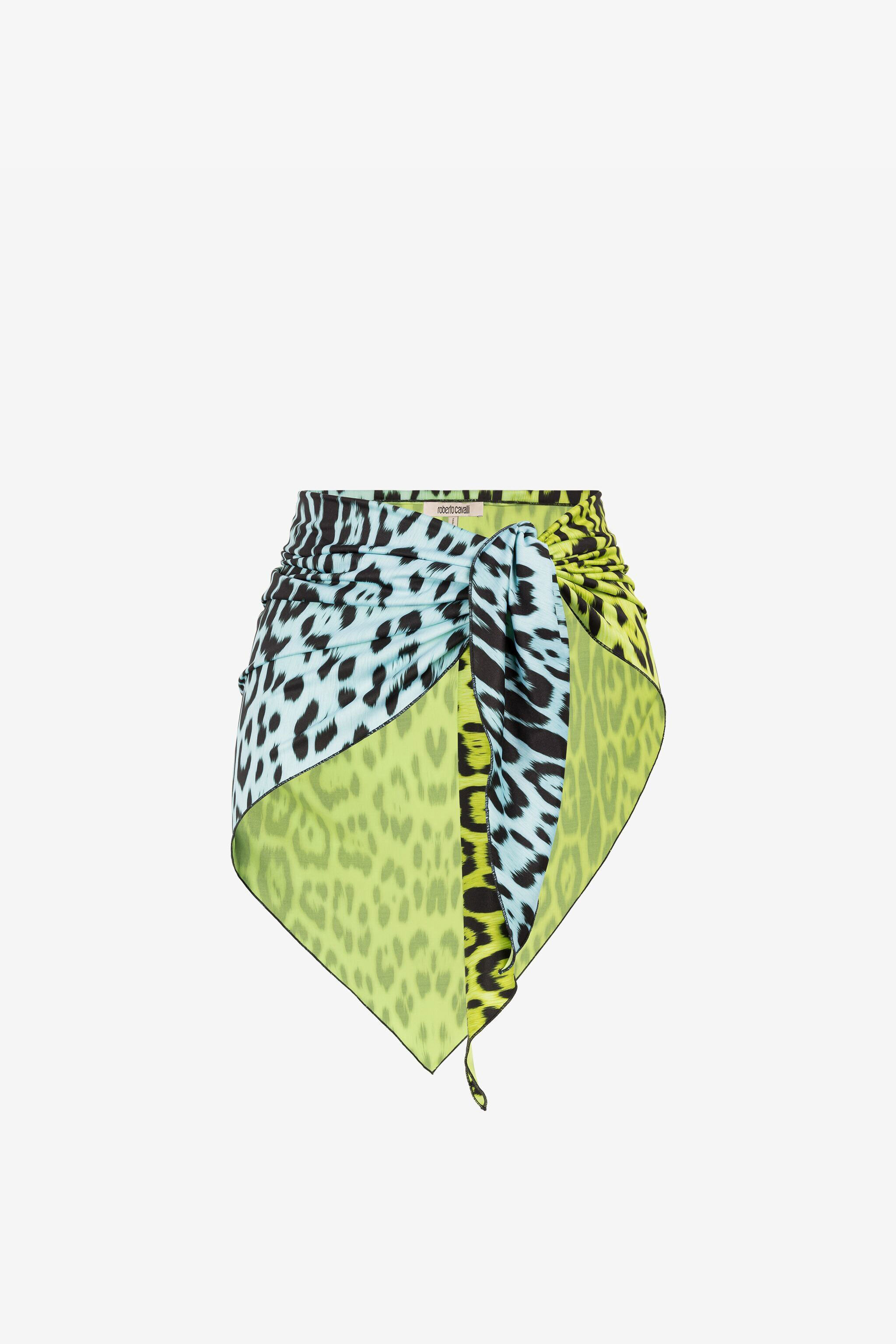 RC Jaguar-Print Sarong Light green/Light blue QKW00W-HVF53