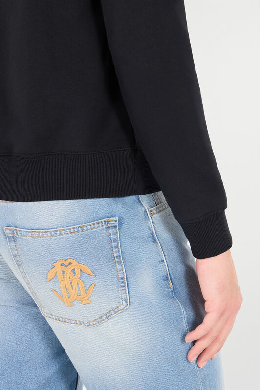 JC Hooded Sweatshirt With JC Monogram Black TFS012-TF178