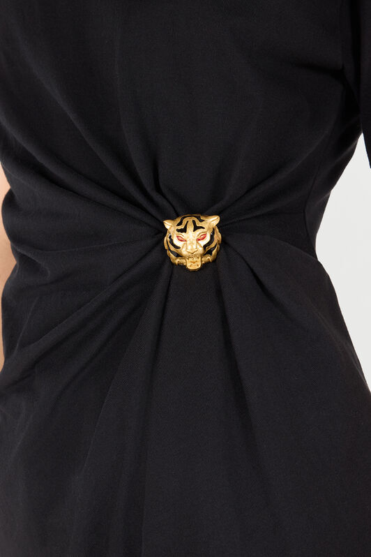 RC T-Shirt With Jewel Tiger Head Black UKT62A-JD030