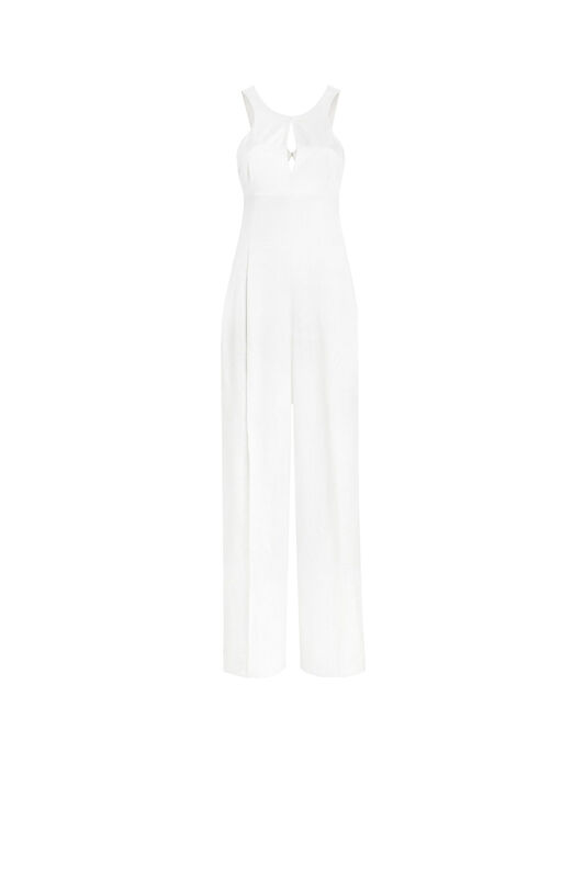 RC Ärmelloser weißer Jumpsuit WHITE HQT134-VI026
